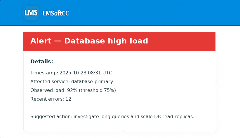 Alert detail modal screenshot